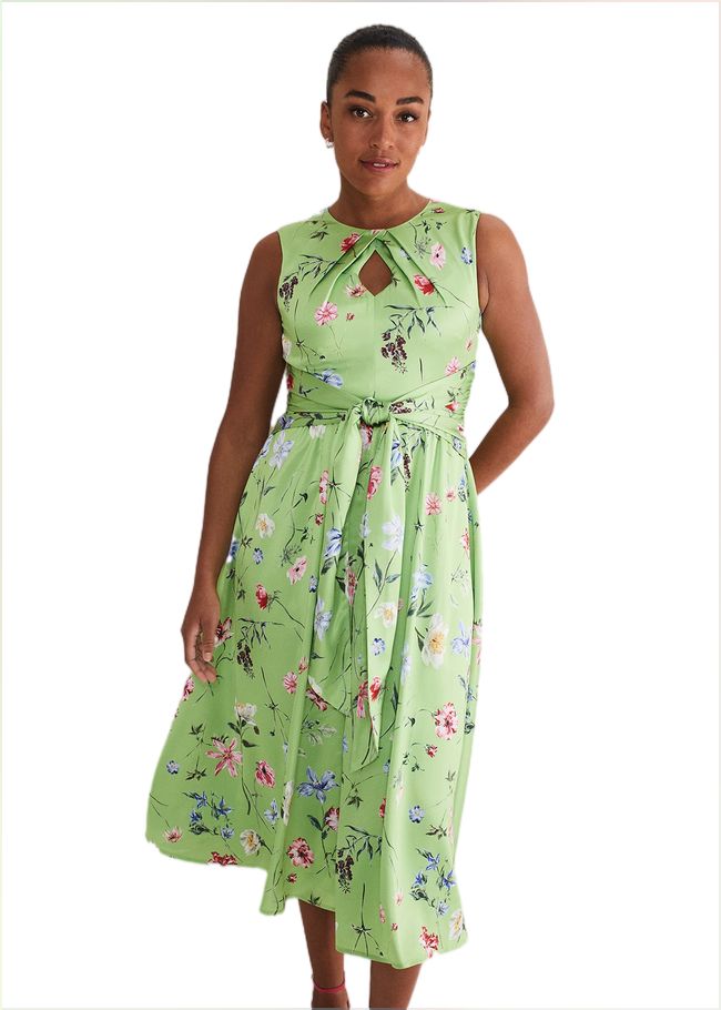  Corrin Floral Midi Dress Lime/Multi 221694592