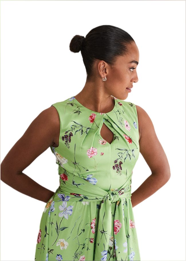  Corrin Floral Midi Dress Lime/Multi 221694592