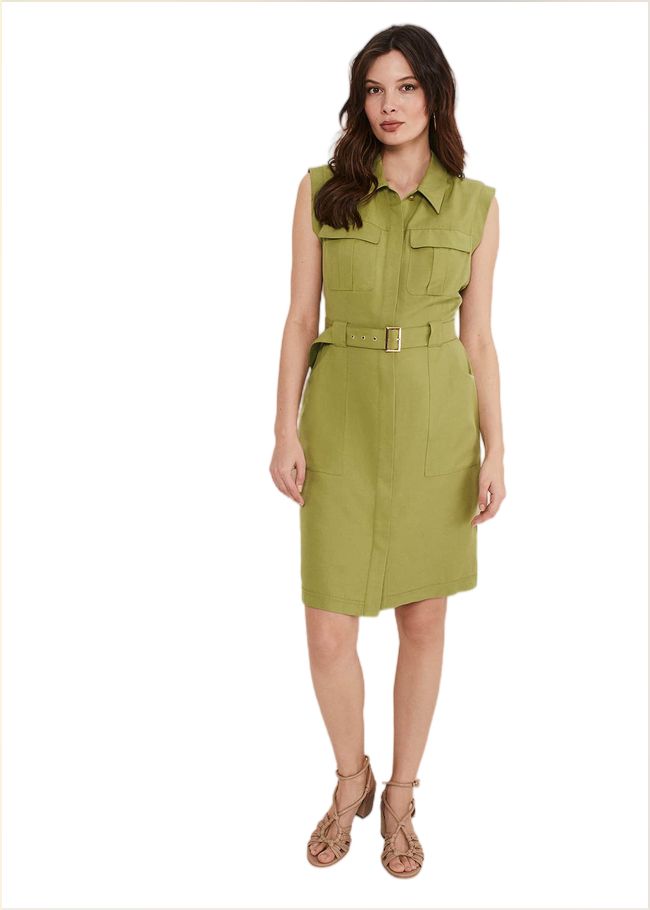  Miruna Utility Shift Dress Khaki 221715507