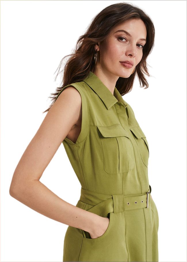  Miruna Utility Shift Dress Khaki 221715507