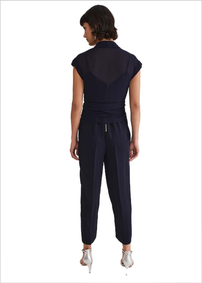  Leonora Chiffon Overlay Jumpsuit Navy 221723351