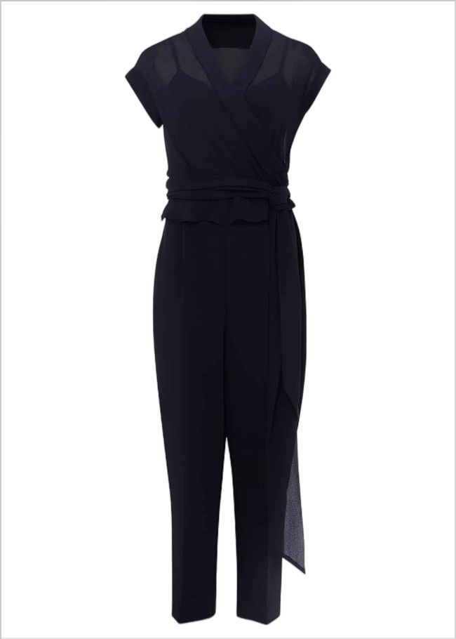  Leonora Chiffon Overlay Jumpsuit Navy 221723351