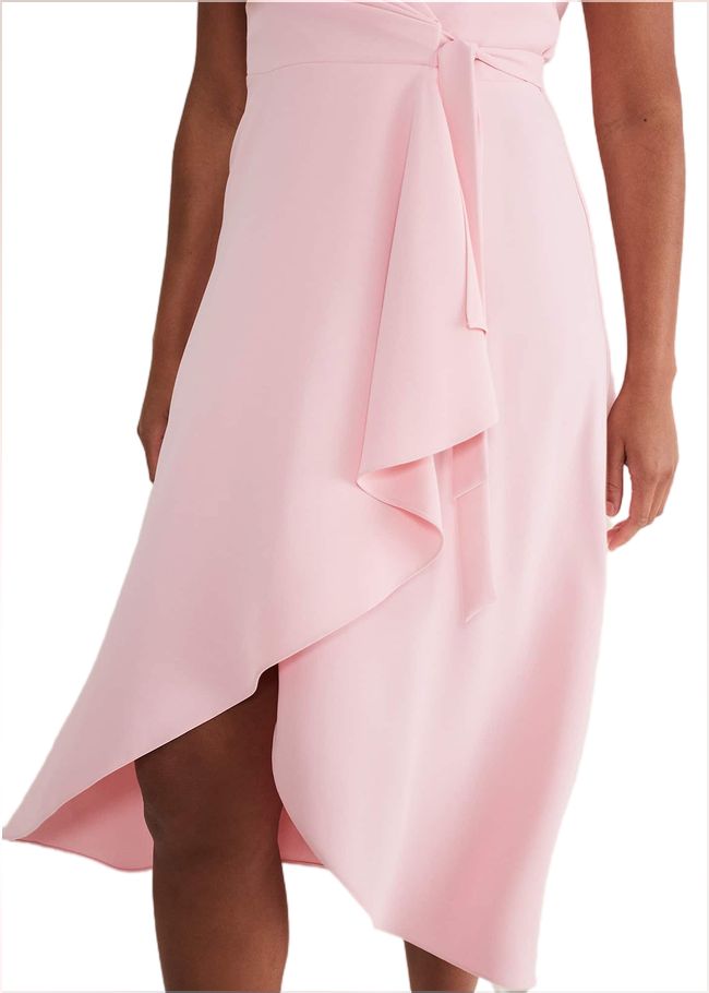  Julissa Sleeveless Ruffle Wrap Midi Dress Soft Pink 221724310