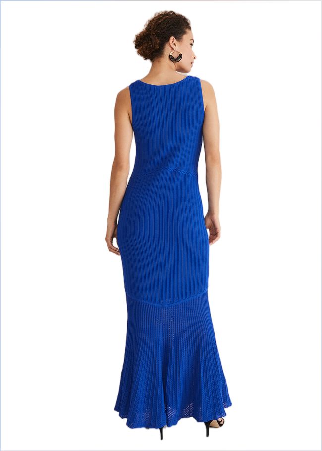  Willow Knitted Pointelle Maxi Dress Cobalt 221726751