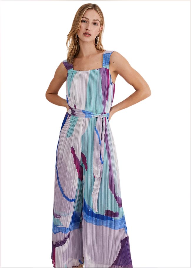  Rhona Abstract Wide Leg Jumpsuit Multi-Coloured 221729000