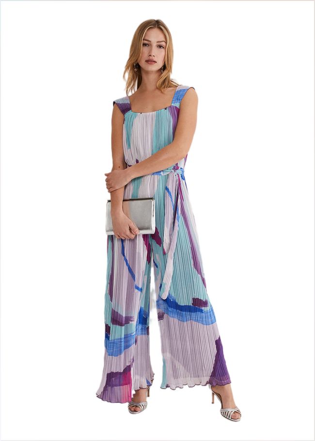  Rhona Abstract Wide Leg Jumpsuit Multi-Coloured 221729000