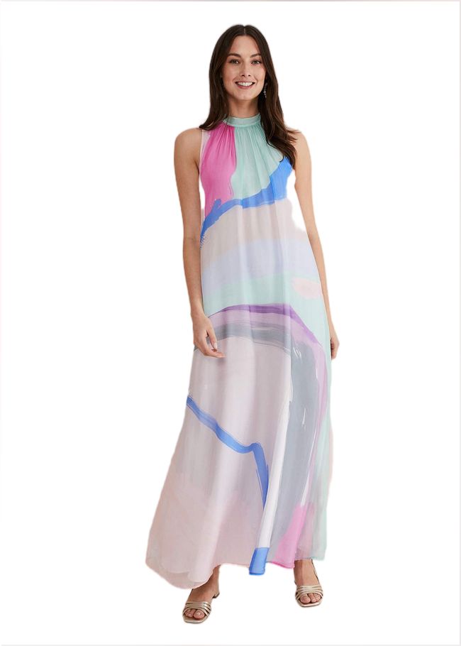  Ronnie Abstract Maxi Dress Multi-Coloured 221732000