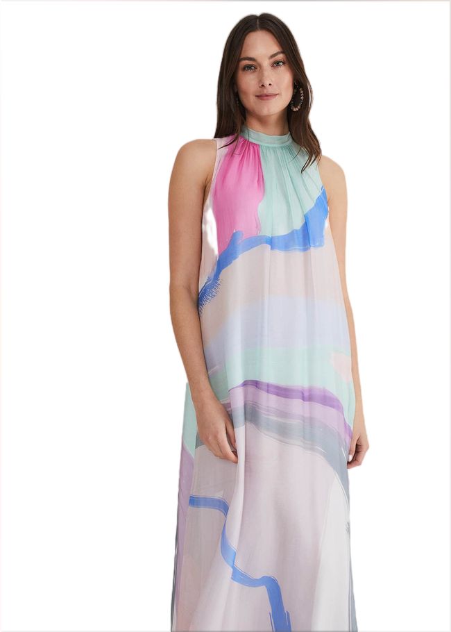  Ronnie Abstract Maxi Dress Multi-Coloured 221732000