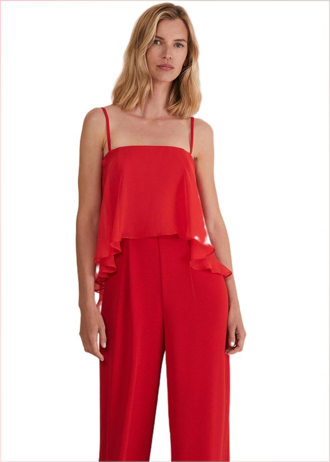  Anna Red Wide Leg Jumpsuit Fire 221736240