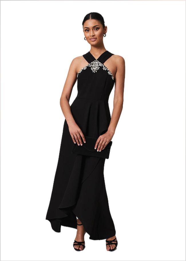  Danica Black Embellished Maxi Dress Black 221741050