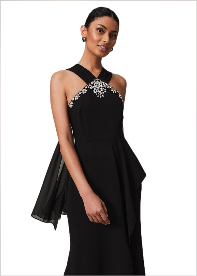  Danica Black Embellished Maxi Dress Black 221741050