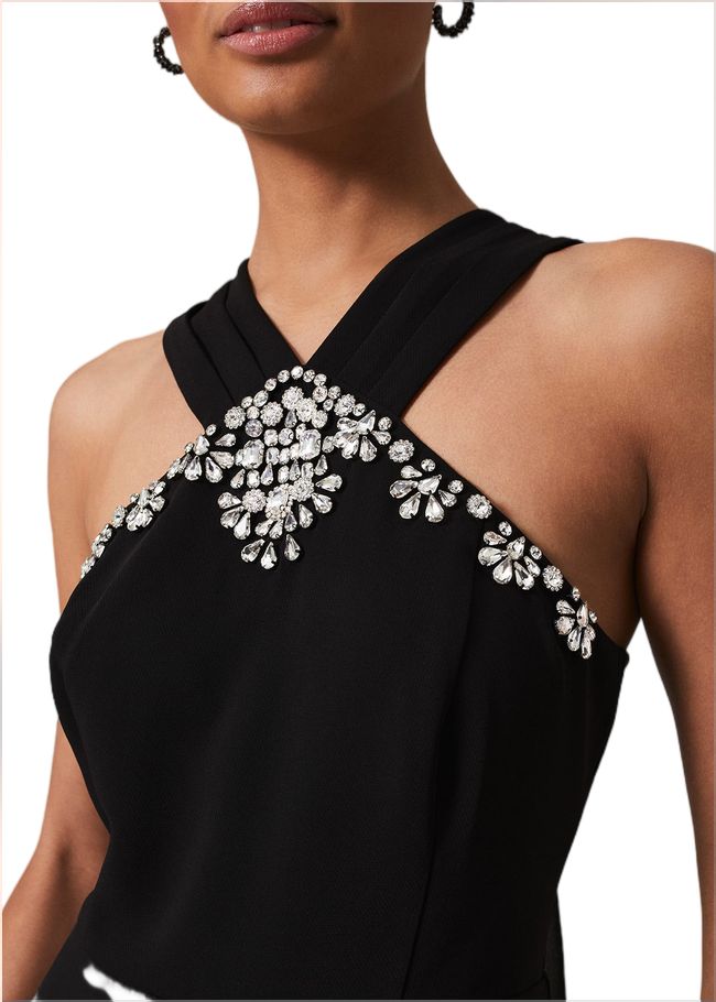  Danica Black Embellished Maxi Dress Black 221741050