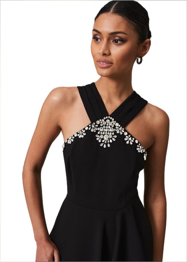  Danica Black Embellished Maxi Dress Black 221741050