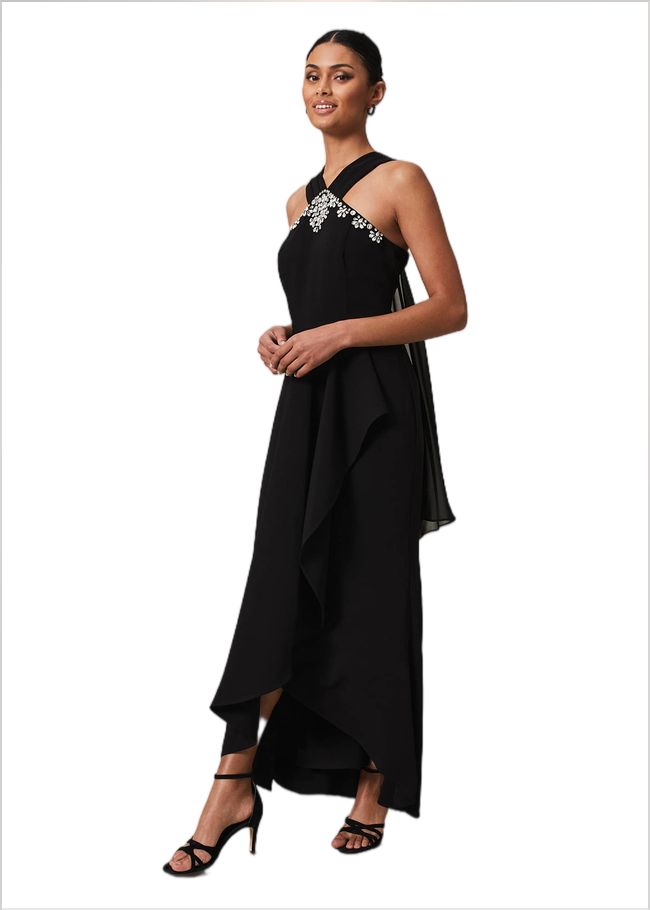  Danica Black Embellished Maxi Dress Black 221741050