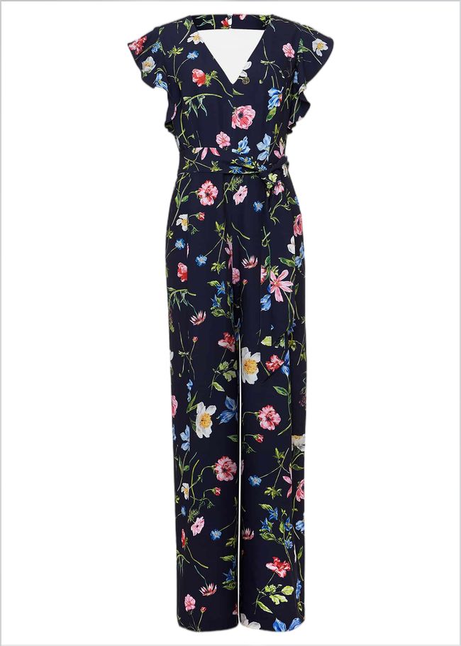  Kallie Floral Wide Leg Jumpsuit Navy/Multi 221743493