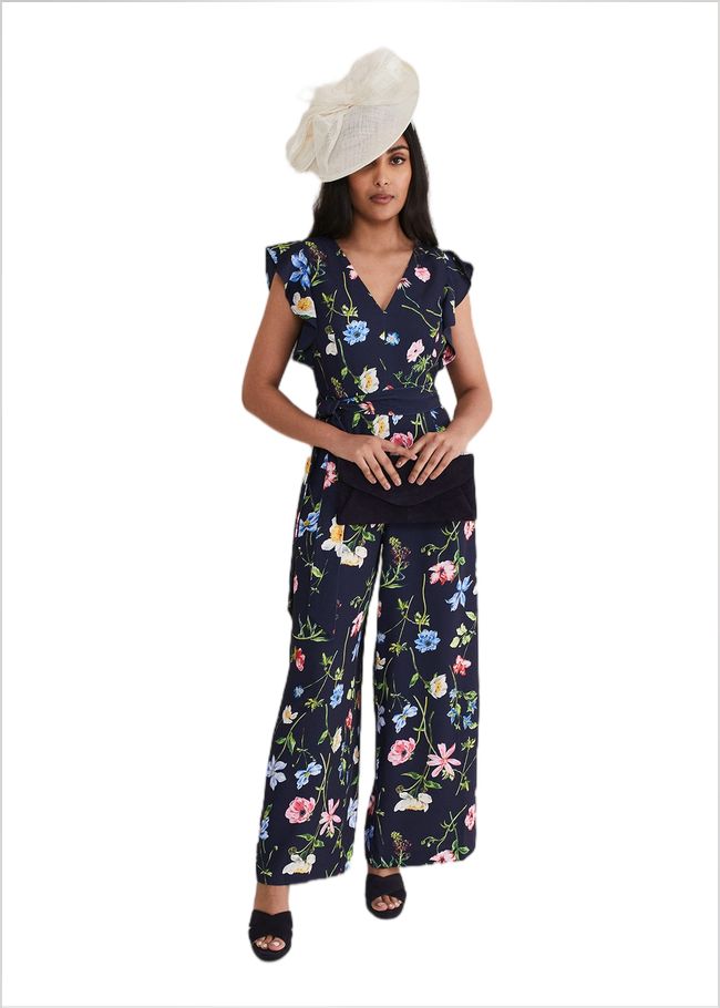  Petite Kallie Floral Wide Leg Jumpsuit Navy/Multi 221744493