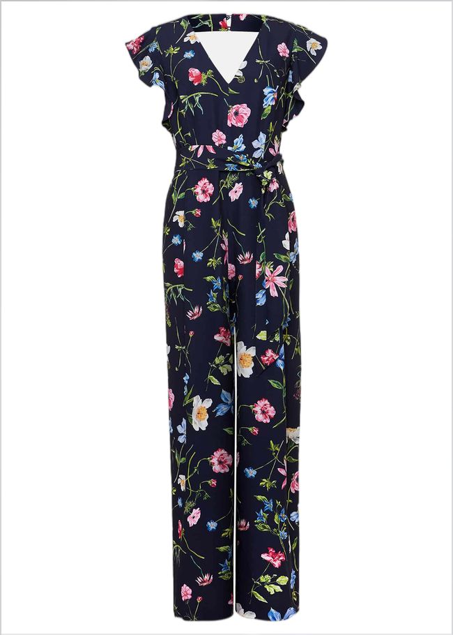  Petite Kallie Floral Wide Leg Jumpsuit Navy/Multi 221744493