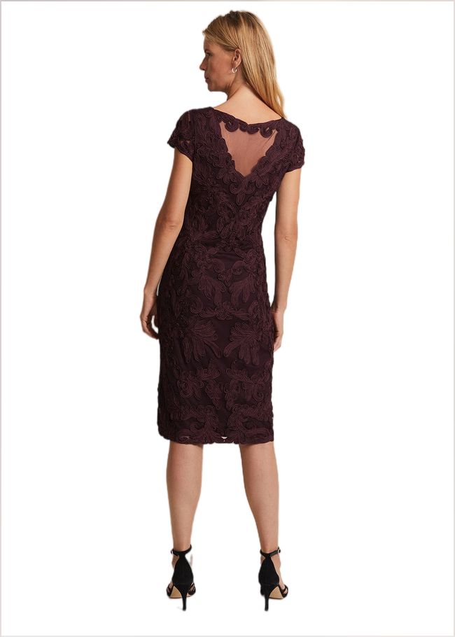  Agatha Berry Tapework Midi Dress Berry 221746720