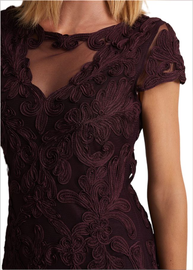  Agatha Berry Tapework Midi Dress Berry 221746720