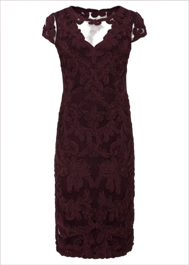  Agatha Berry Tapework Midi Dress Berry 221746720