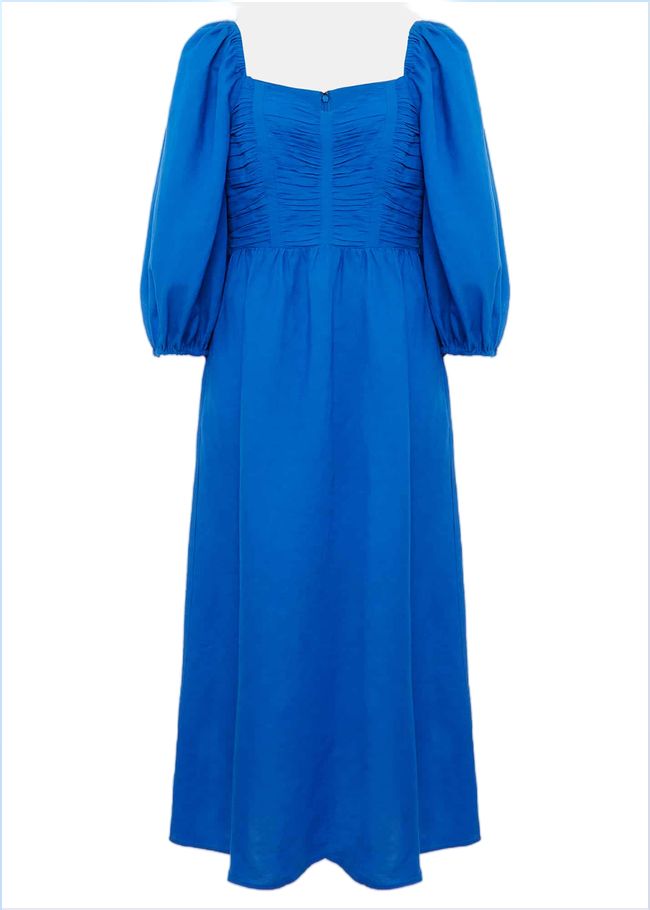  Celila Linen Midi Dress Blue 221753408