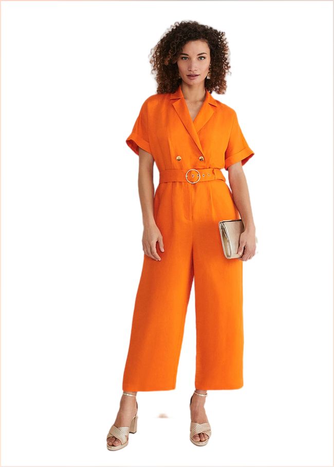  Pria Linen Jumpsuit Orange 221756650