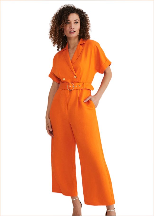  Pria Linen Jumpsuit Orange 221756650