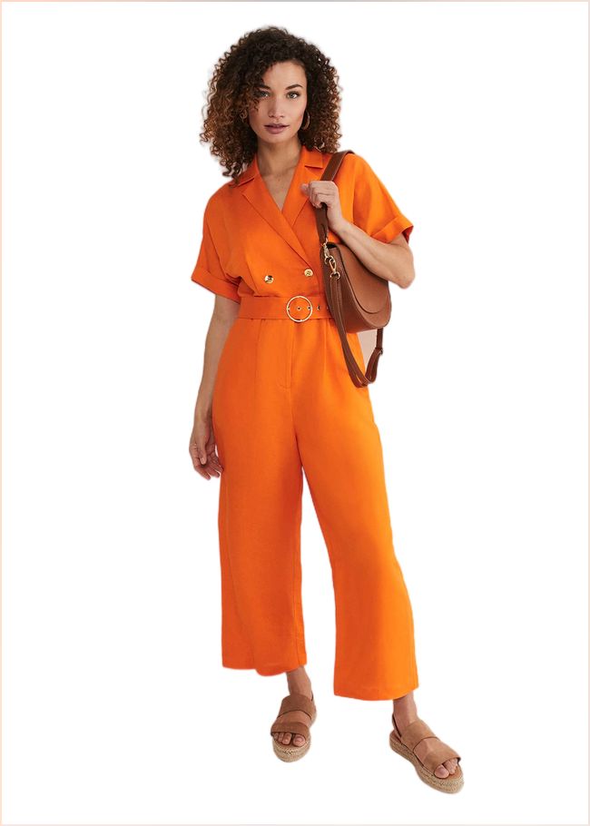  Pria Linen Jumpsuit Orange 221756650