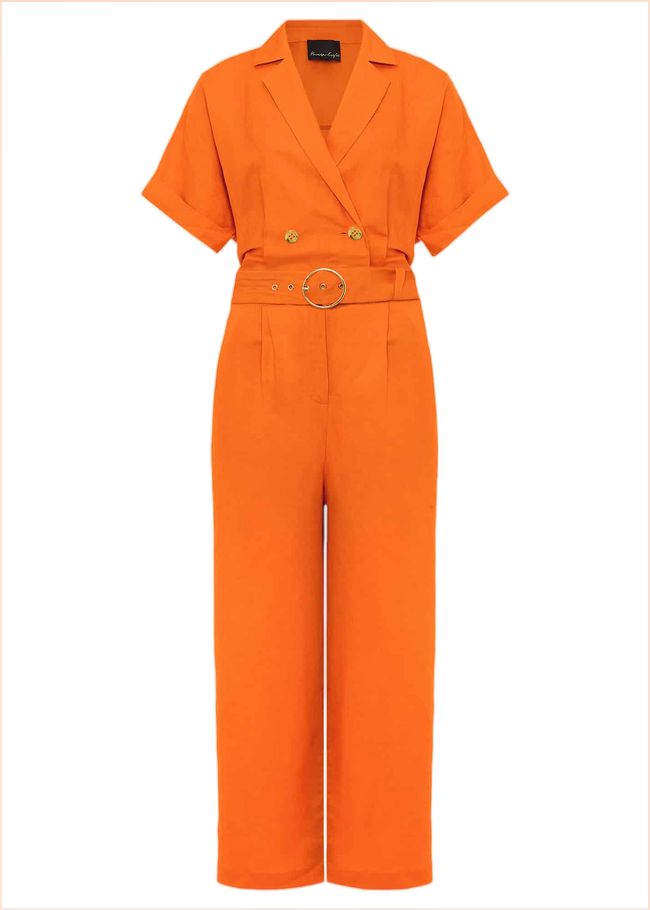  Pria Linen Jumpsuit Orange 221756650