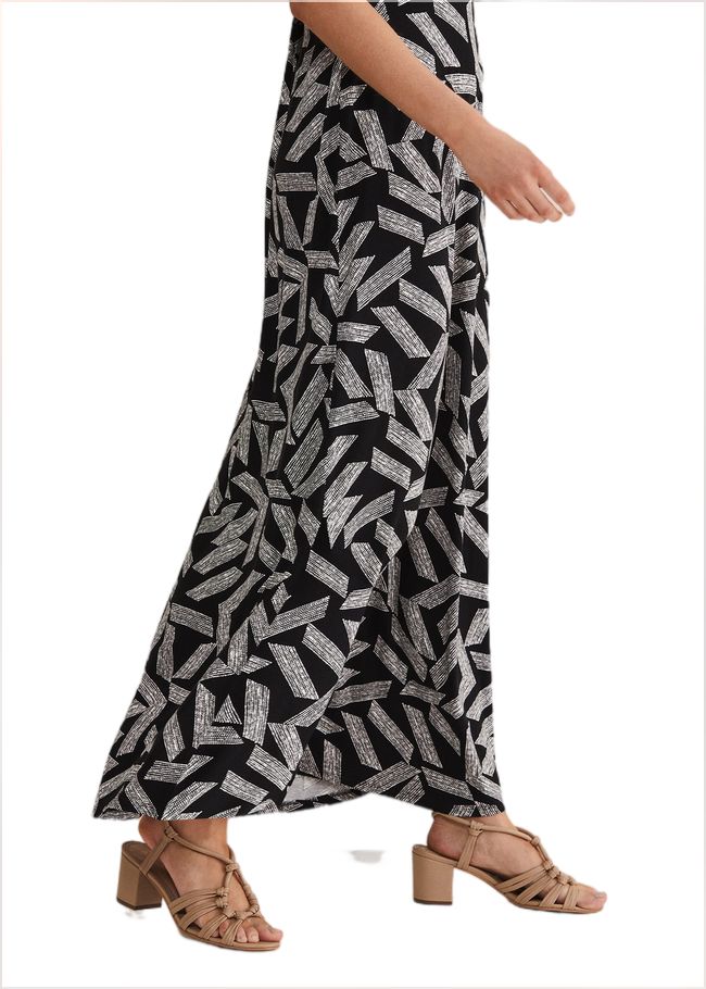  Siobhan Abstract Maxi Dress Black/White 221759725