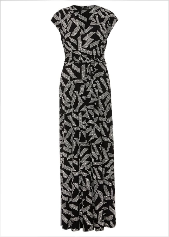  Siobhan Abstract Maxi Dress Black/White 221759725