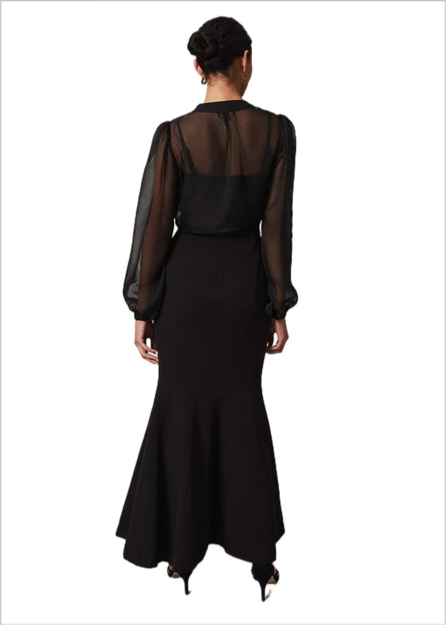  Freesia Black Maxi Dress Black 221770050