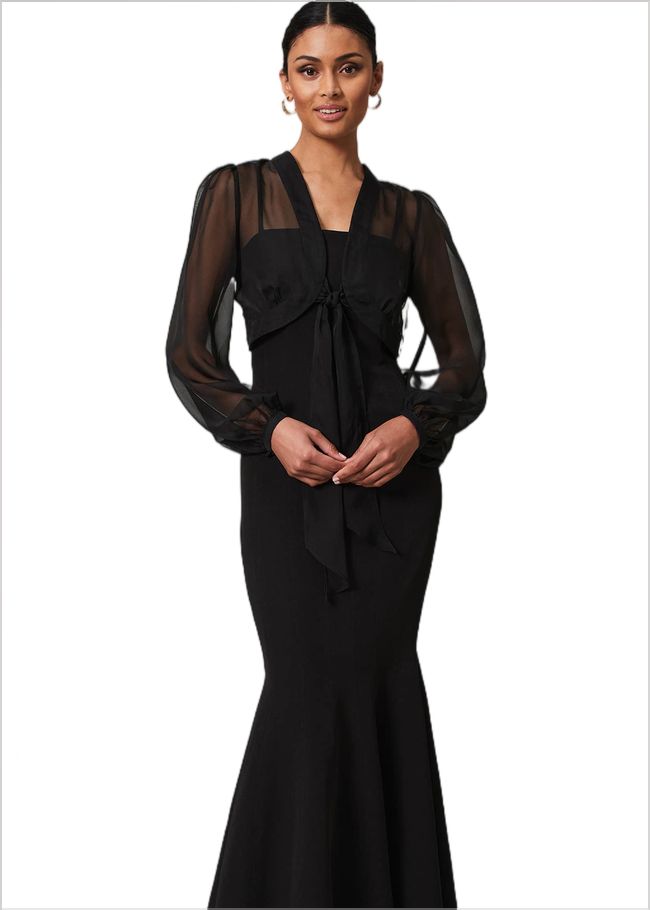  Freesia Black Maxi Dress Black 221770050