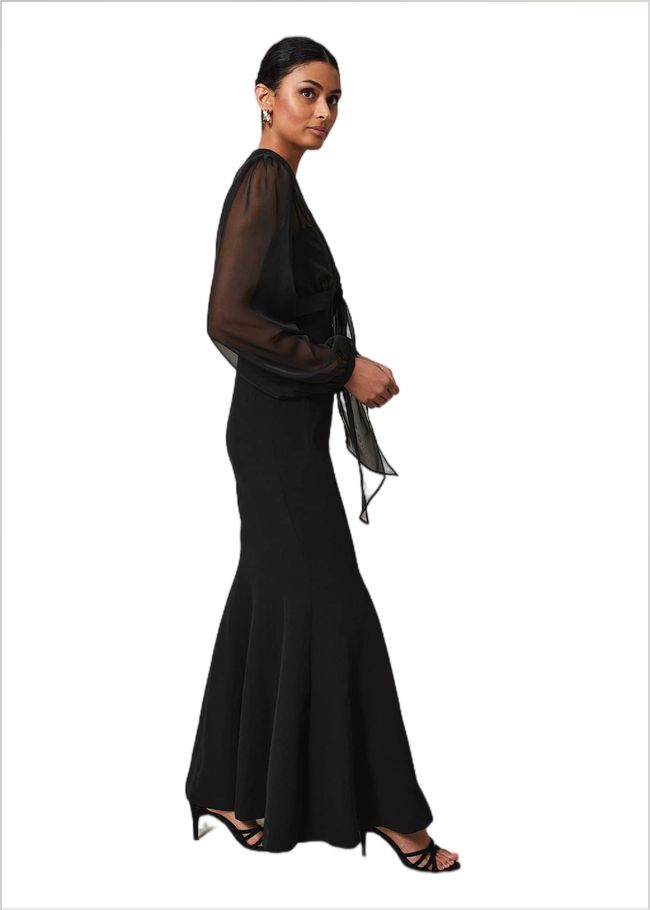  Freesia Black Maxi Dress Black 221770050