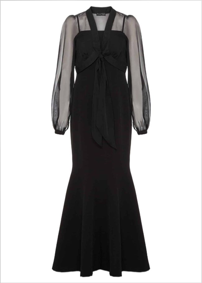  Freesia Black Maxi Dress Black 221770050