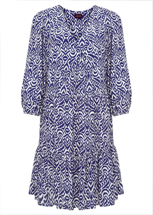  Alicia Ikat Swing Mini Dress Blue/Ivory 221784284