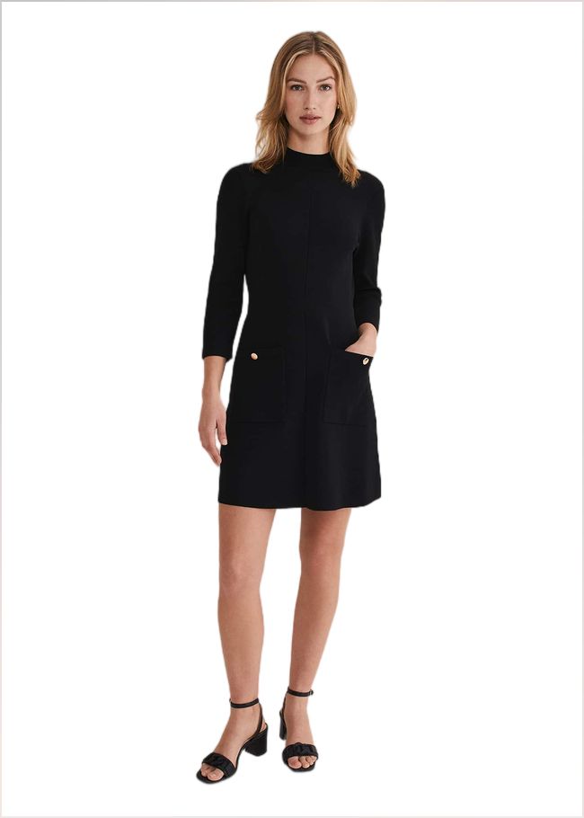  Kamri Knitted Tunic Dress Black 221785050