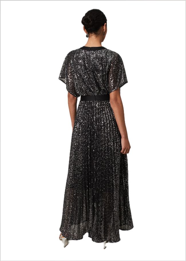  Teagan Sequin Maxi Dress Gunmetal 221789165