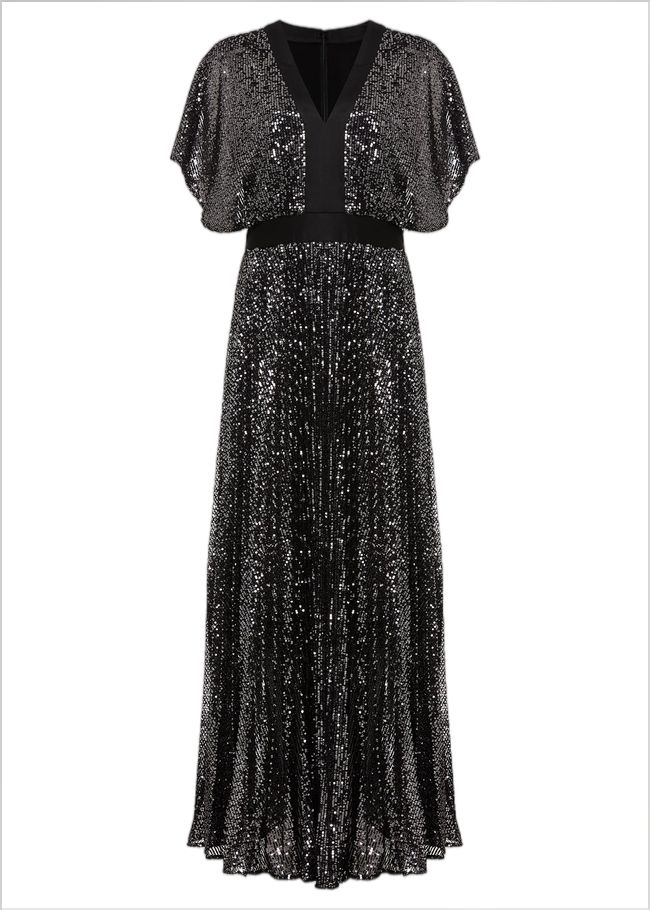  Teagan Sequin Maxi Dress Gunmetal 221789165