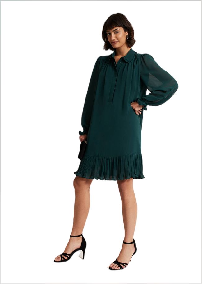  April Swing Mini Dress Dark Green 221793450