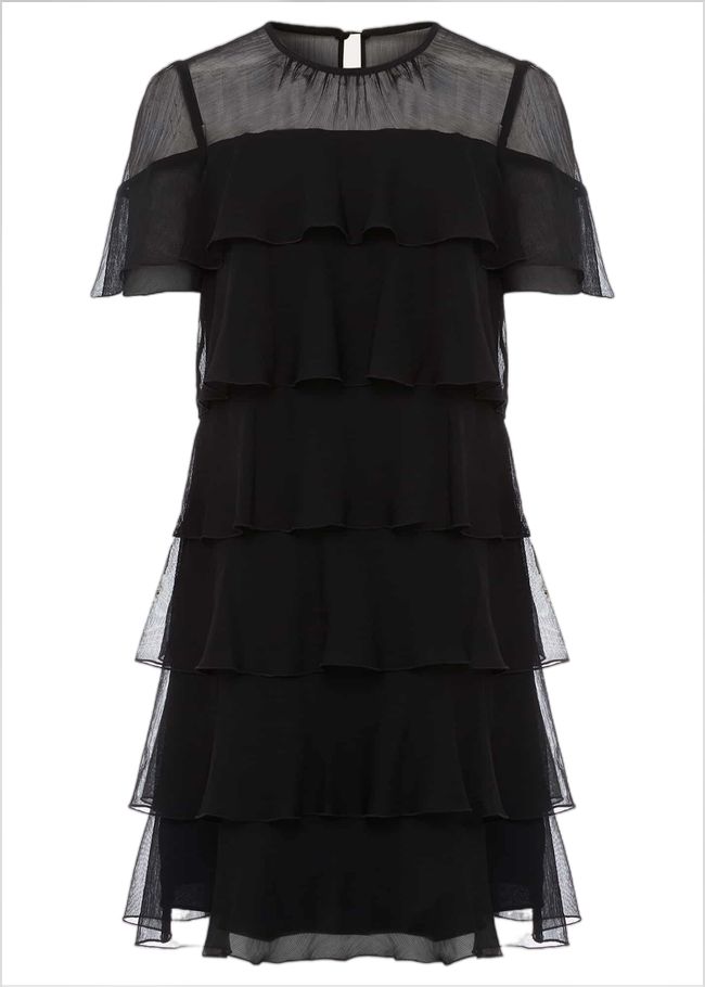  Nika Black Tiered Shift Dress Black 221794050