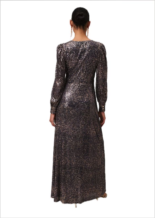  Amily Sequin Maxi Dress Rose Gold 221801413