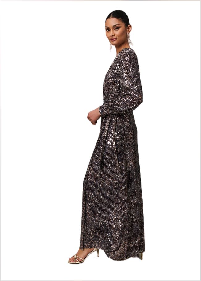  Amily Sequin Maxi Dress Rose Gold 221801413