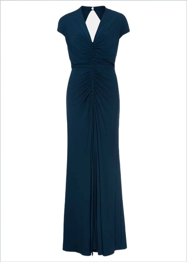  Daisy Ruched Maxi Dress Teal 221803402