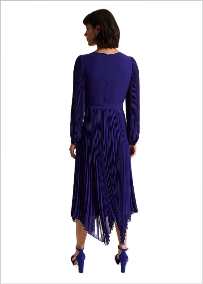  Petra Blue Pleated Midi Dress Cobalt 221812751