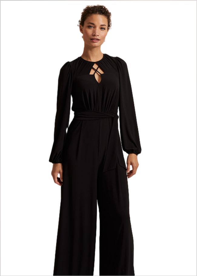  Janece Black Wide Leg Jumpsuit Black 221826050