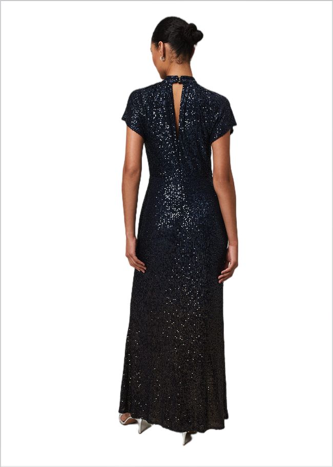  Kayla Sequin Ombre Maxi Dress Navy 221828351