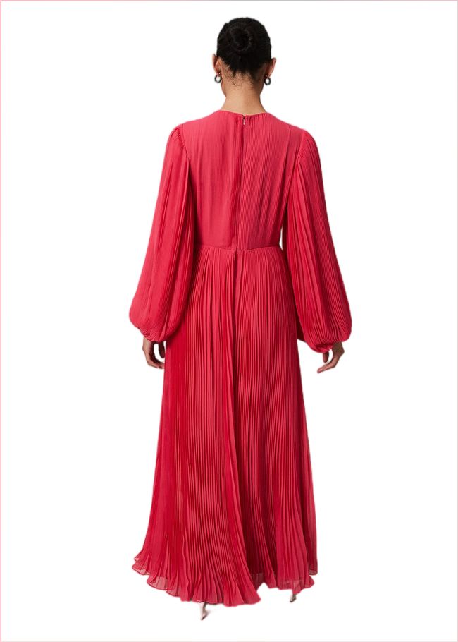  Lillian Pleated Wrap Maxi Dress Pink 221829300