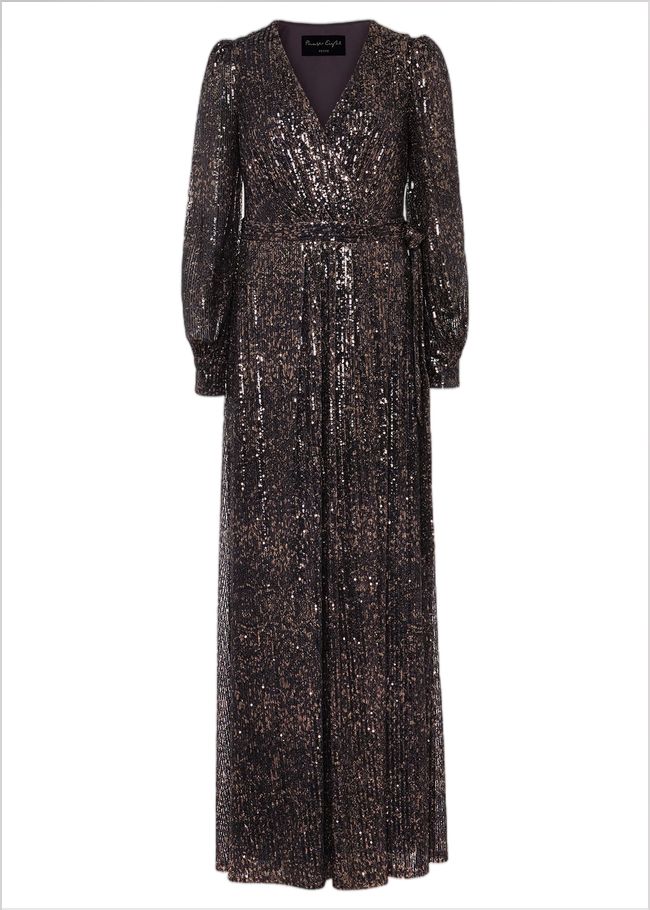  Petite Amily Sequin Maxi Dress Rose Gold 221830413