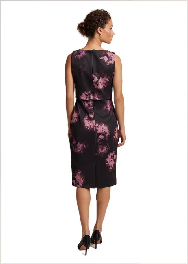  Arianne Abstract Floral Scuba Dress Multi-Coloured 221839000